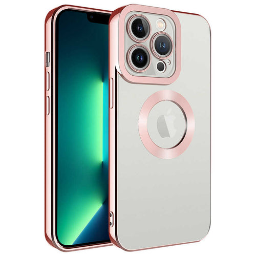 iPhone 11 Pro Kılıf Kamera Korumalı Logo Gösteren Zore Omega Kılıf - Rose Gold