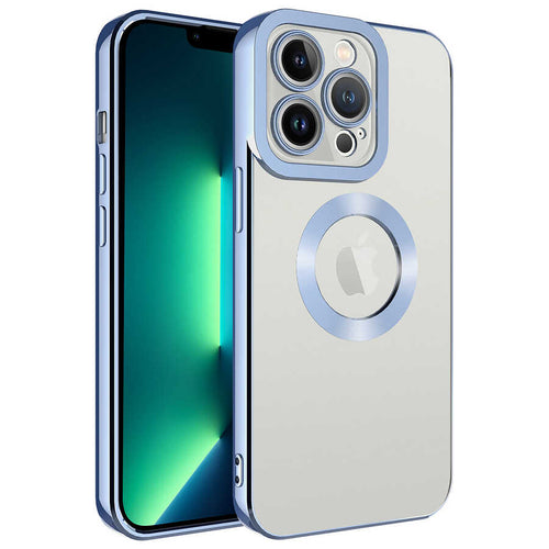 iPhone 11 Pro Kılıf Kamera Korumalı Logo Gösteren Zore Omega Kılıf - Sierra Mavi