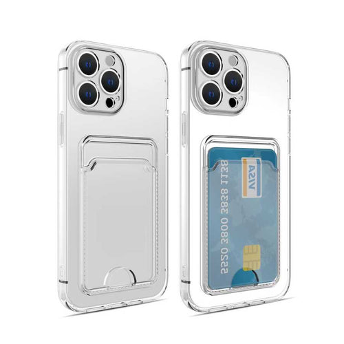 iPhone 11 Pro Kılıf Kartlıklı Şeffaf Zore Setra Clear Silikon Kılıf - Renksiz