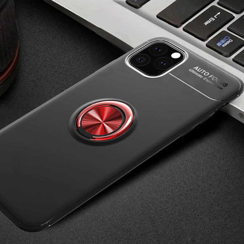 iPhone 11 Pro Kılıf Zore Ravel Silikon Kılıf - Siyah-Kırmızı