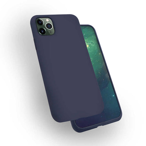 iPhone 11 Pro Kılıf Zore Silk Silikon - Lacivert