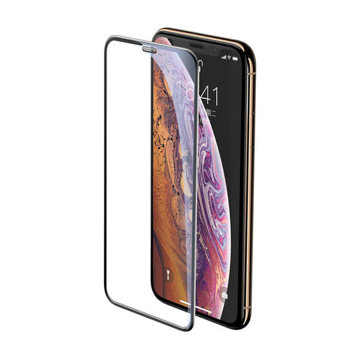 iPhone 11 Pro Max Zore Anti-Dust Temperli Ekran Koruyucu - Siyah