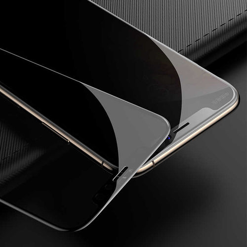 iPhone 11 Zore Kor Privacy Cam Ekran Koruyucu - Siyah