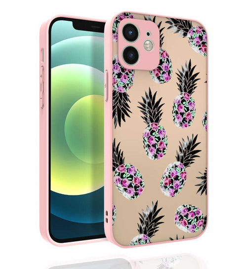 iPhone 12 Kılıf Desenli Kamera Korumalı Parlak Zore Nora Kılıf - NO1