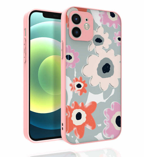 iPhone 12 Kılıf Desenli Kamera Korumalı Parlak Zore Nora Kılıf - NO5