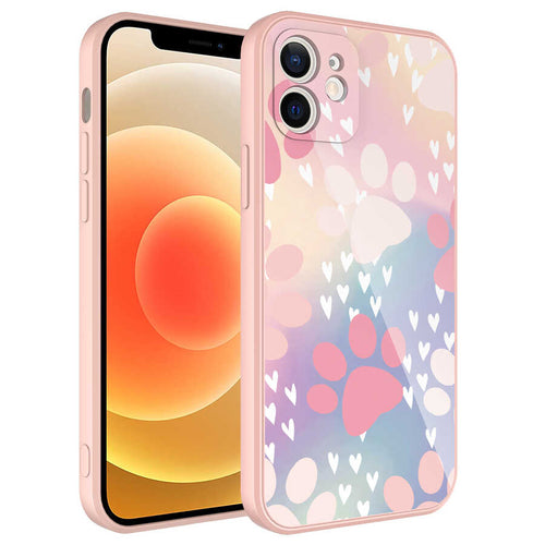iPhone 12 Kılıf Kamera Korumalı Desenli Sert Silikon Zore Epoksi Kılıf - NO4