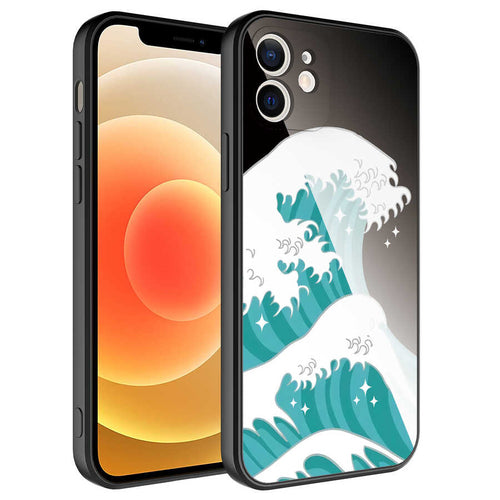 iPhone 12 Kılıf Kamera Korumalı Desenli Sert Silikon Zore Epoksi Kılıf - NO9