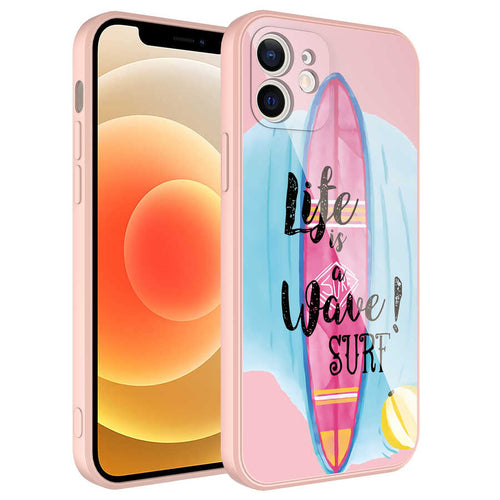 iPhone 12 Kılıf Kamera Korumalı Desenli Sert Silikon Zore Epoksi Kılıf - NO10