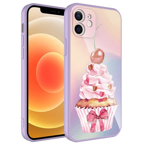 iPhone 12 Kılıf Kamera Korumalı Desenli Sert Silikon Zore Epoksi Kılıf - NO11