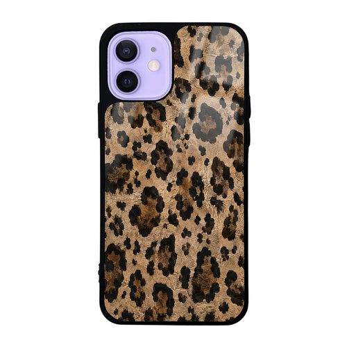 iPhone 12 Kılıf Kamera Korumalı Desenli Zore Lusi Kılıf - Kahve Leopar