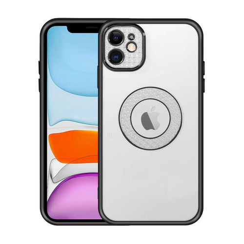 iPhone 12 Kılıf Kamera Korumalı Logo Gösteren Zore Esta Kılıf - Siyah