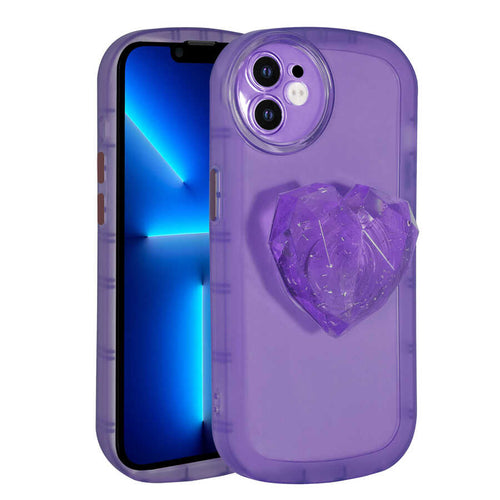 iPhone 12 Kılıf Kamera Korumalı Pop Soketli Renkli Zore Ofro Kılıf - Mor