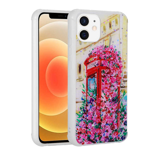 iPhone 12 Kılıf Simli Desenli Kamera Korumalı Parlak Zore Popy Kılıf - Kulübe