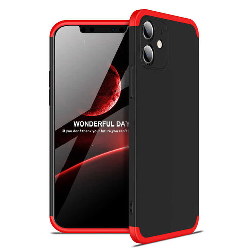 iPhone 12 Kılıf Zore Ays Kılıf - Siyah-Kırmızı