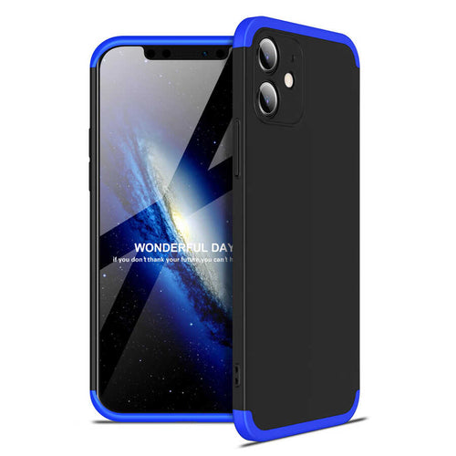 iPhone 12 Kılıf Zore Ays Kılıf - Siyah-Mavi