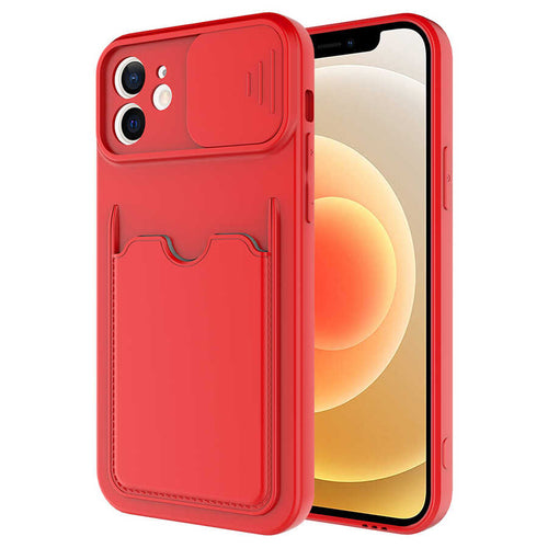 iPhone 12 Kılıf ​Zore Kartix Kılıf - Kırmızı