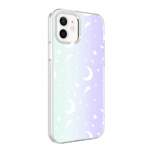 iPhone 12 Kılıf Zore M-Blue Desenli Kılıf - Moon No4