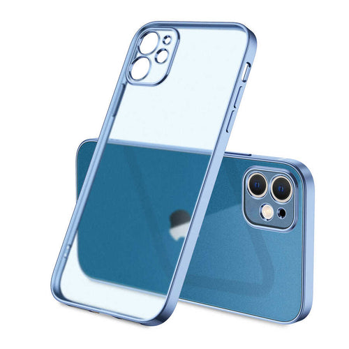 iPhone 12 Kılıf Zore Mat Gbox Kılıf - Mavi