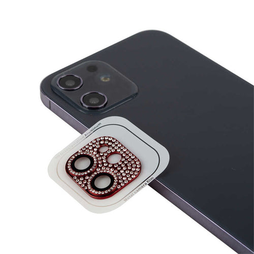 iPhone 12 Mini Zore CL-08 Kamera Lens Koruyucu - Kırmızı