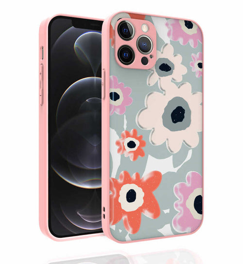 iPhone 12 Pro Kılıf Desenli Kamera Korumalı Parlak Zore Nora Kılıf - NO5