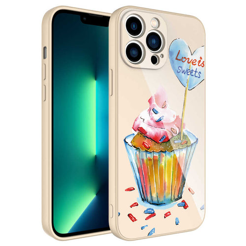 iPhone 12 Pro Kılıf Kamera Korumalı Desenli Sert Silikon Zore Epoksi Kılıf - NO8