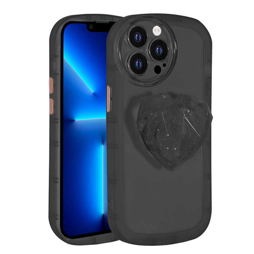 iPhone 12 Pro Kılıf Kamera Korumalı Pop Soketli Renkli Zore Ofro Kılıf - Siyah