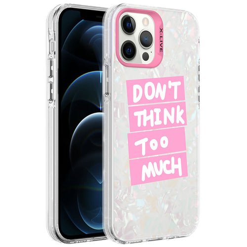 iPhone 12 Pro Kılıf Mermer Desenli Zore Marbello Kılıf - Pembe