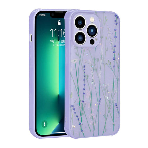 iPhone 12 Pro Kılıf Simli Desenli Kamera Korumalı Parlak Zore Popy Kılıf - Dallar