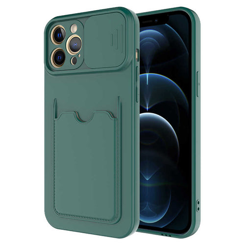 iPhone 12 Pro Kılıf ​Zore Kartix Kılıf - Koyu Yeşil