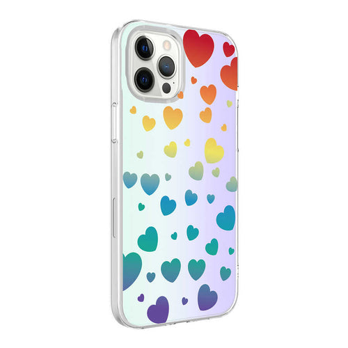 iPhone 12 Pro Kılıf Zore M-Blue Desenli Kılıf - Heart No3