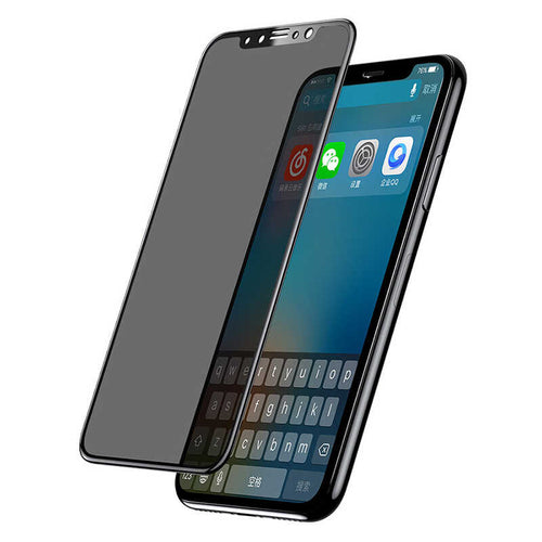 iPhone 12 Pro Max Davin 5D Privacy Cam Ekran Koruyucu - Siyah