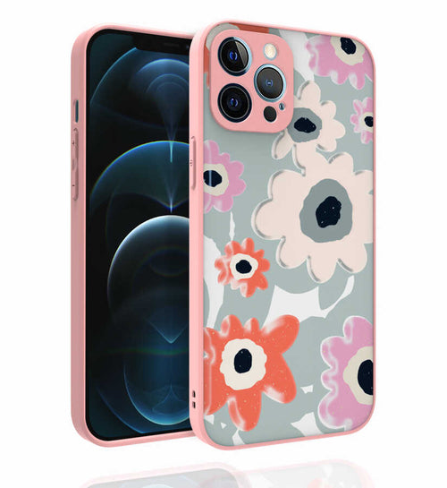 iPhone 12 Pro Max Kılıf Desenli Kamera Korumalı Parlak Zore Nora Kılıf - NO5