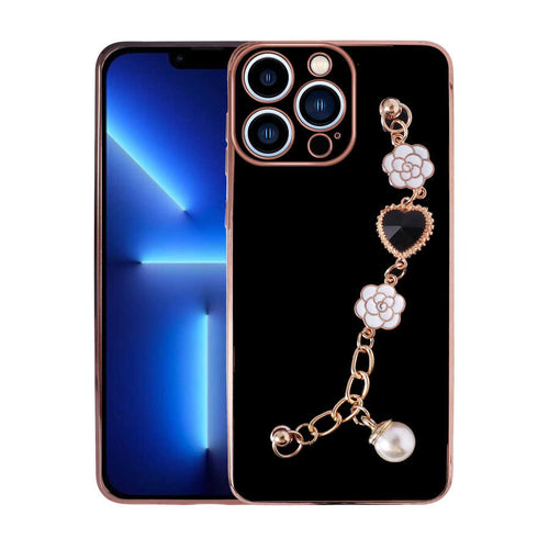 iPhone 12 Pro Max Kılıf El Tutamaçlı Kamera Korumalı Zore Taka Silikon Kılıf - Siyah