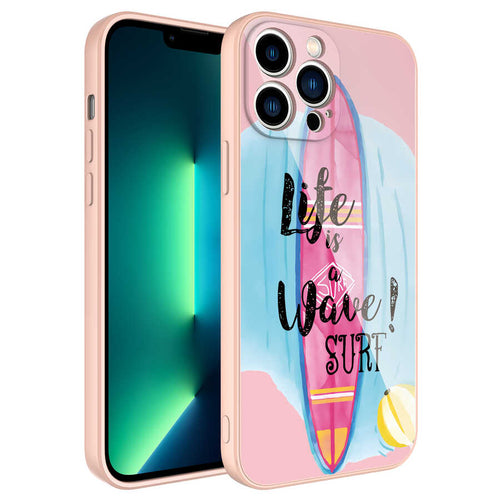 iPhone 12 Pro Max Kılıf Kamera Korumalı Desenli Sert Silikon Zore Epoksi Kılıf - NO10