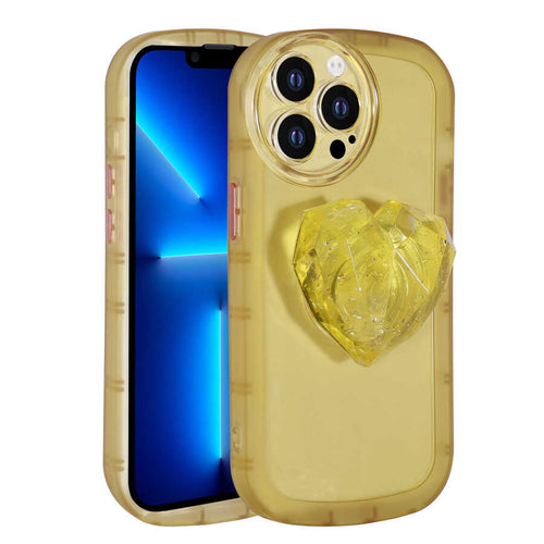 iPhone 12 Pro Max Kılıf Kamera Korumalı Pop Soketli Renkli Zore Ofro Kılıf - Sarı