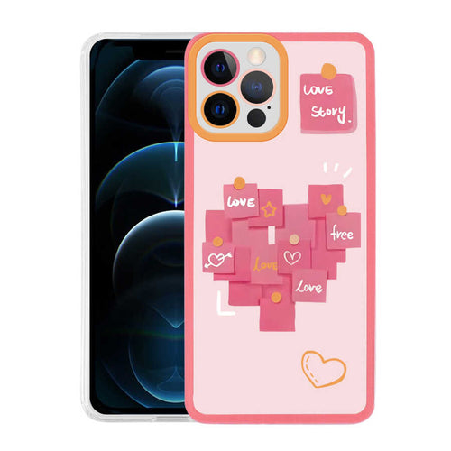 iPhone 12 Pro Max Kılıf Zore M-Fit Desenli Kılıf - Love Story No2