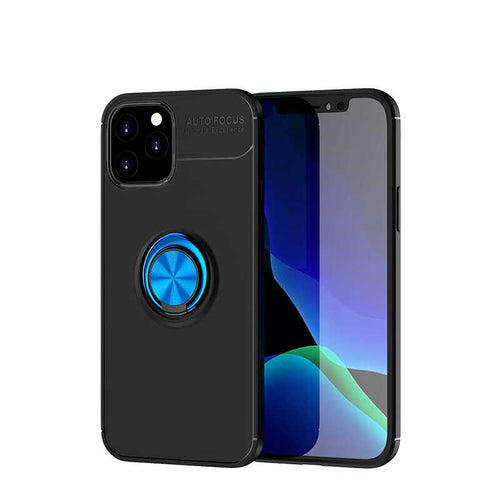 iPhone 12 Pro Max Kılıf Zore Ravel Silikon Kılıf - Siyah-Mavi