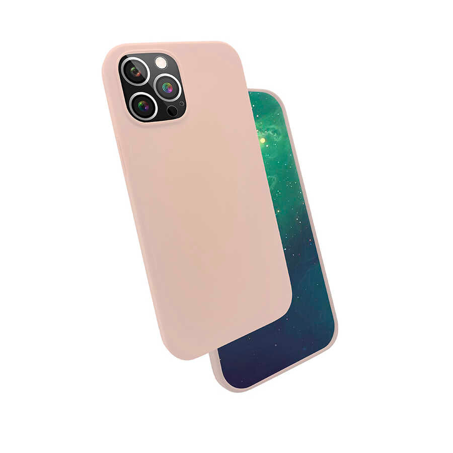 iPhone 12 Pro Max Kılıf Zore Silk Silikon - Pembe