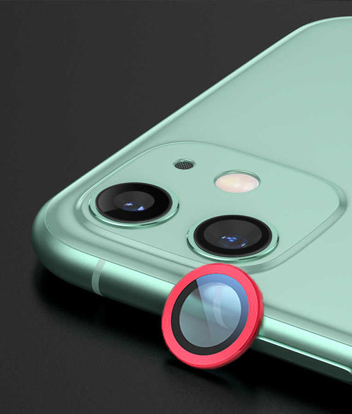 iPhone 12 Zore CL-01 Kamera Lens Koruyucu - Kırmızı