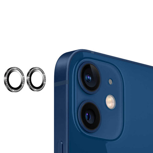 iPhone 12 Zore CL-06 Kamera Lens Koruyucu - Siyah