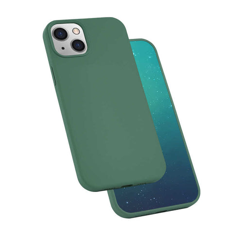 iPhone 13 Mini Kılıf Zore Silk Silikon - Koyu Yeşil