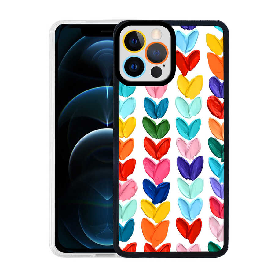 iPhone 13 Pro Kılıf Zore M-Fit Desenli Kılıf - Heart No6