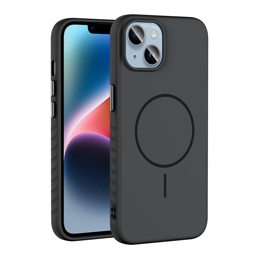 iPhone 14 Kılıf M-safe Şarj Özellikli Zore Tea Kılıf - Siyah