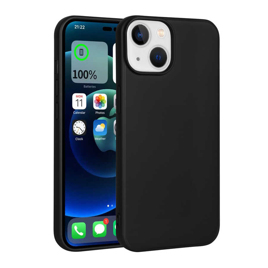 iPhone 14 Kılıf Zore Premier Silikon Kılıf - Siyah