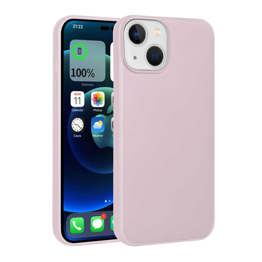 iPhone 14 Kılıf Zore Premier Silikon Kılıf - Rose Gold