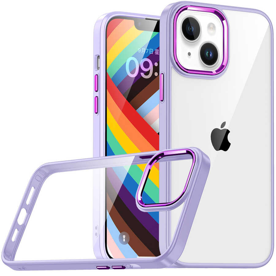 iPhone 14 Plus Kılıf Zore Flora Kılıf - Lila