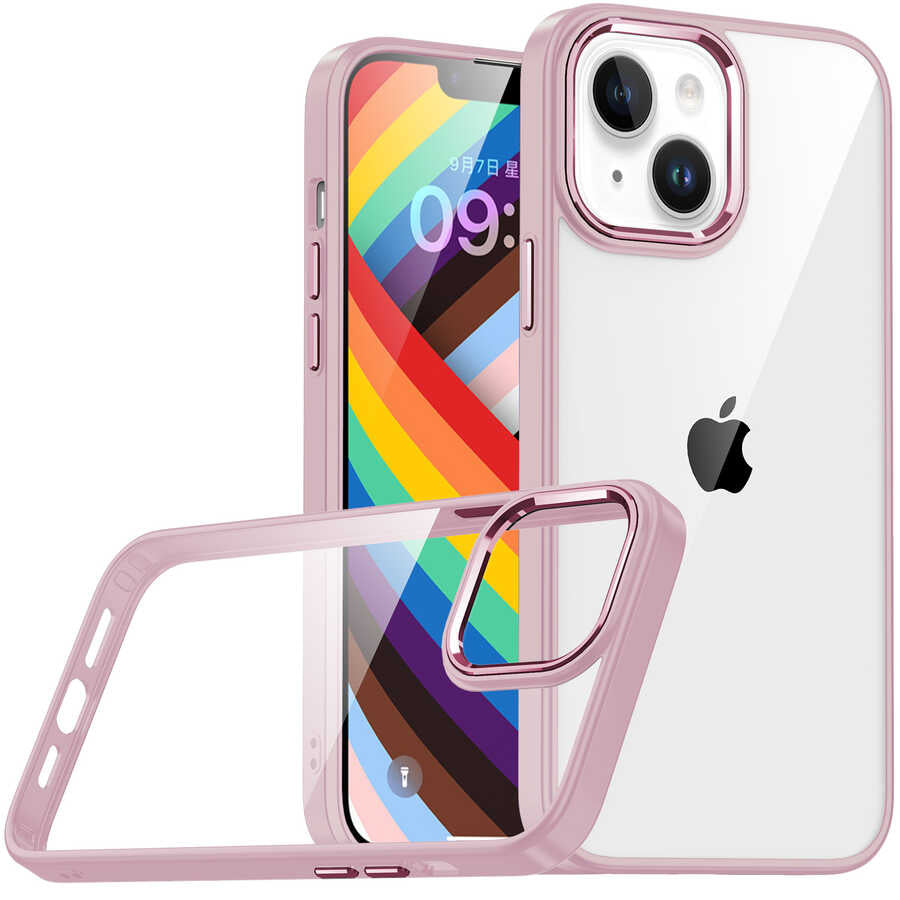 iPhone 14 Plus Kılıf Zore Flora Kılıf - Rose Gold