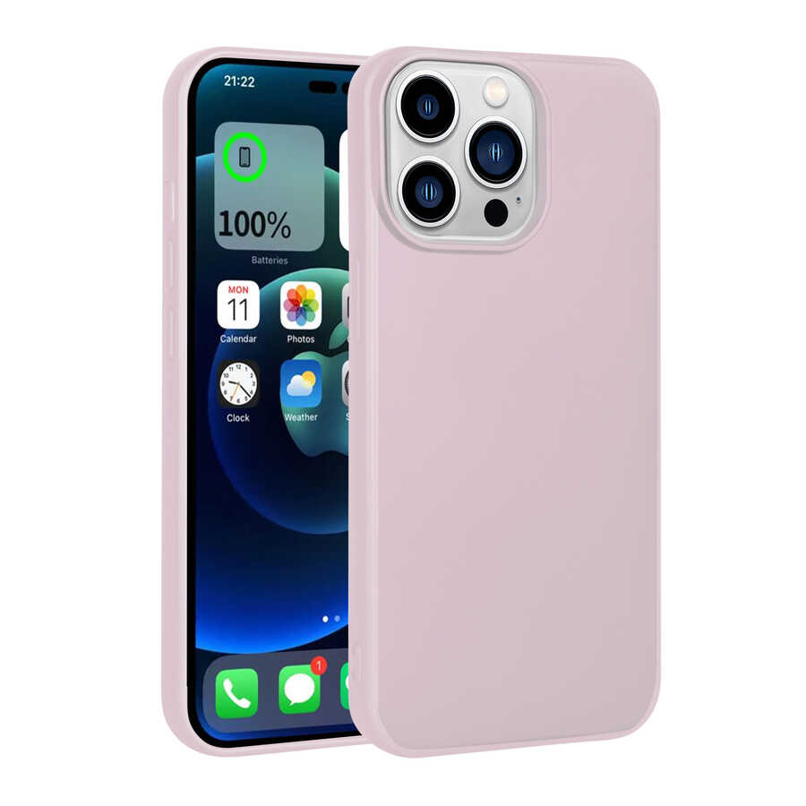 iPhone 14 Pro Kılıf Zore Premier Silikon Kılıf - Rose Gold
