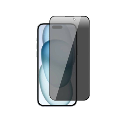 iPhone 15 Pro Zore New 5D Privacy Temperli Ekran Koruyucu - Siyah