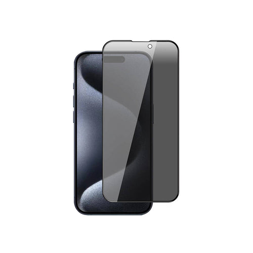 iPhone 15 Zore New 5D Privacy Temperli Ekran Koruyucu - Siyah